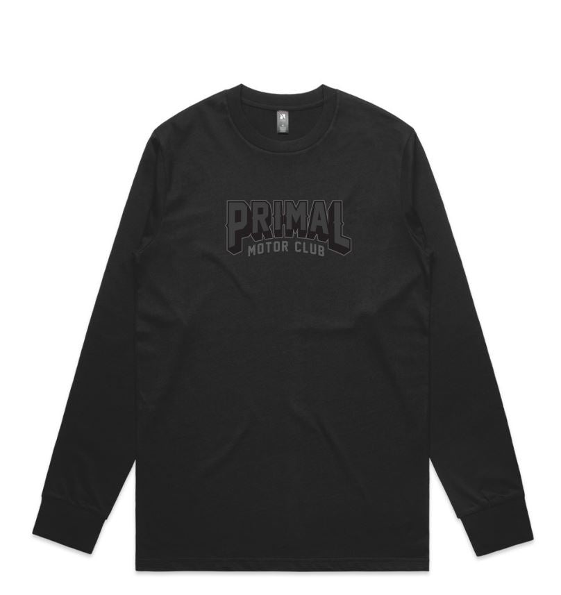 Primal Motor Club Long Sleeve Tee - Black - PRE-ORDER